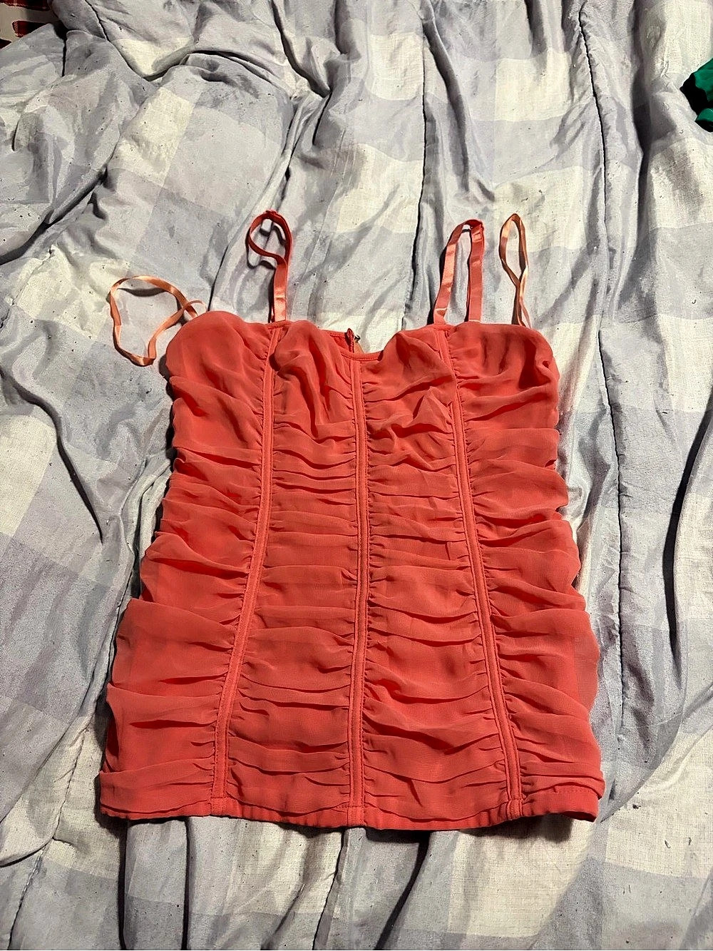 Ruched Red Camisole